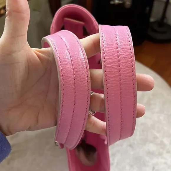 Authentic  *Chanel* COQUETTE-GIRL Barbie-Pink Sm Paris Biarritz Tote READ - Picture 10 of 16